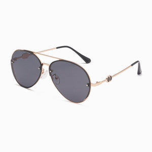 2023  Women Alloy Sunglasses Driving High Reflective Black Female Metal Quality Flat Lens F Outdoor Eyeglasses Oculos Classic