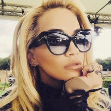 Load image into Gallery viewer, 2023 Women Big Cat Eye Sunglasses Ladies  Brand Trending T-shaped  personality sunglasses UV400