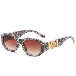 2022  Women  Trend Sunglasses Ladies Retro Rectangular Glasses Female Eyeglass Square Driver Goggles