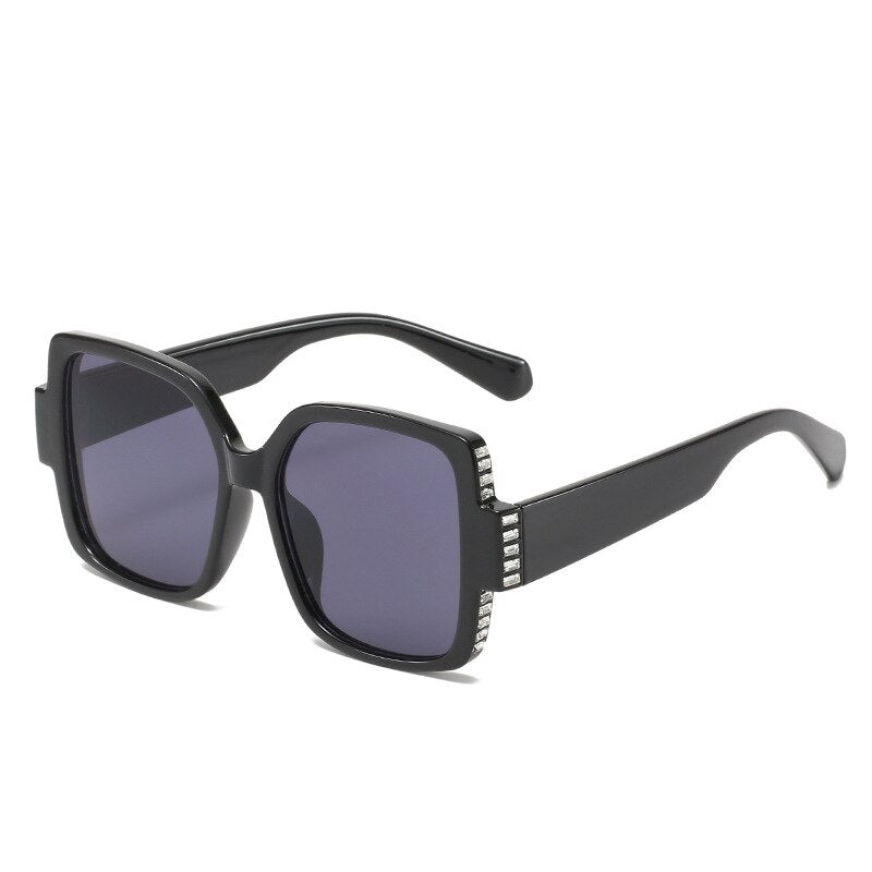 2023 Women Personality Diamond-Studded Sunglasses Square Frame Rhinestone Glasses Lady Sun Glass Eyewear Party Gifts