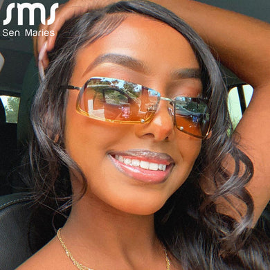 2023 Women Rectangle Vintage Sunglasses Brand Designer Retro Punk Sun Glasses Female Lady Eyeglass Steampunk Driver Goggles