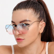 Load image into Gallery viewer, 2023 Women Sunglasses Rimless UV400 Brand Designer  Gradient Sun Glasses Female oculos