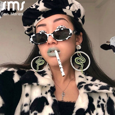 2023 Women's Retro Oval Sunglasses Transparent Gradient Small Frame Sun Glasses UV400