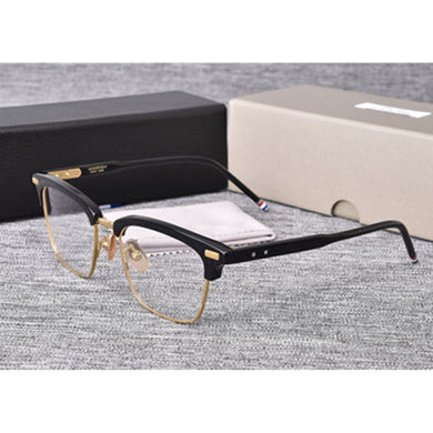2022  York Thom Brand Design Glasses Frame for Men Women Square Semi Rimless Eyeglasses Optical Prescription Eyewear TB711