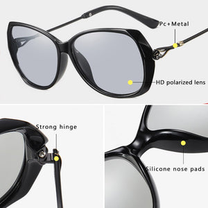 2023  lady Photochromic Sunglasses Day Night vision Polarized women Glasses female shades original oculos with box