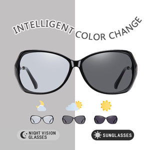 2023  lady Photochromic Sunglasses Day Night vision Polarized women Glasses female shades original oculos with box