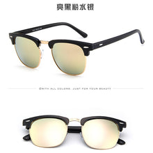 Load image into Gallery viewer, 2023 men Sunglasses Women Driving Mirrors vintage For Women Reflective flat lens Rays Sun Glasses Female oculos UV400