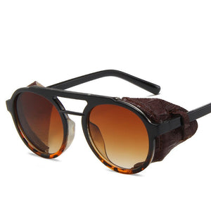 2023 round Frame European and American hip-hop sunglasses Personality sunglasses steampunk sunglasses