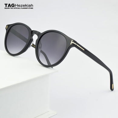 2023 vintage acetate sunglasses for men Round retro UV400 Eyeglasses drive outdoor quality sun glasses Women tf0591