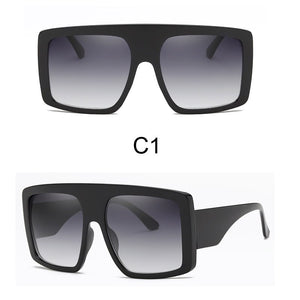 2023 Newest Design Big Frame Oversized Sunglasses Women  Brand Large Flat Top Sun Glasses Trendy Square Gradient Shades