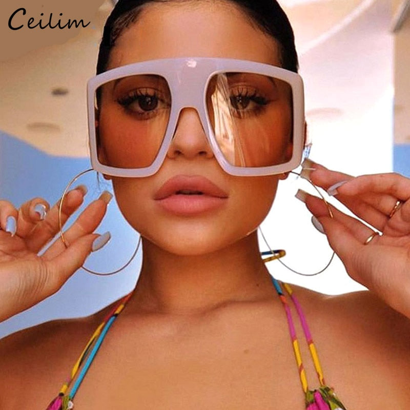 Trendy shop oversized sunglasses