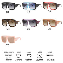Load image into Gallery viewer, 2023 Newest Design Big Frame Oversized Sunglasses Women  Brand Large Flat Top Sun Glasses Trendy Square Gradient Shades