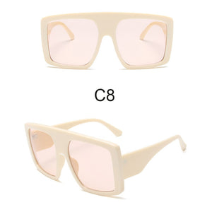 2023 Newest Design Big Frame Oversized Sunglasses Women  Brand Large Flat Top Sun Glasses Trendy Square Gradient Shades
