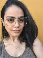 Load image into Gallery viewer, 2023 square frame vintage Eeygalsses Women Oversized Big SizeOptical Frames Metal Glasses Frame Clear lens Eyeware