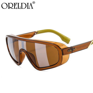 2023 One Lens Oversized Goggle Sunglasses Women Wen Shades Glasses Lady  Brand Designer Vintage Eyeglasses UV400