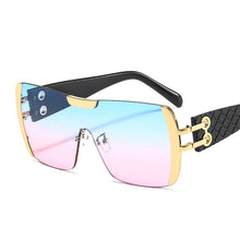 Load image into Gallery viewer, 2023 One Piece Shield Sunglasses Women Vintage Oversized Sun Glasses Men Uv400 Goggle Punk Eyewear Black