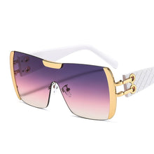 Load image into Gallery viewer, 2023 One Piece Shield Sunglasses Women Vintage Oversized Sun Glasses Men Uv400 Goggle Punk Eyewear Black