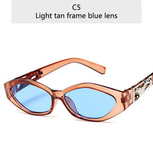 Load image into Gallery viewer, 2023 Original Brand Designer Sunglasses Ladies Small Frame Sun Glasses Personality Leopard Cat Eye Eyewear UV400