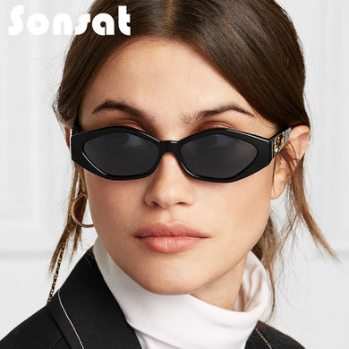 2023 Original Brand Designer Sunglasses Ladies Small Frame Sun Glasses Personality Leopard Cat Eye Eyewear UV400
