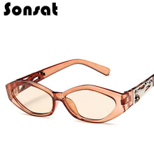 Load image into Gallery viewer, 2023 Original Brand Designer Sunglasses Ladies Small Frame Sun Glasses Personality Leopard Cat Eye Eyewear UV400