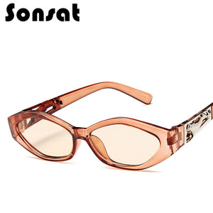 2023 Original Brand Designer Sunglasses Ladies Small Frame Sun Glasses Personality Leopard Cat Eye Eyewear UV400