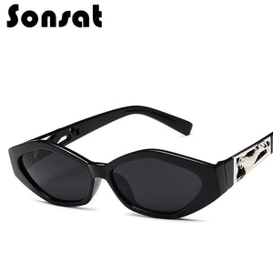 2023 Original Brand Designer Sunglasses Ladies Small Frame Sun Glasses Personality Leopard Cat Eye Eyewear UV400