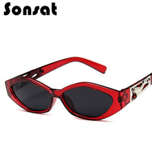 Load image into Gallery viewer, 2023 Original Brand Designer Sunglasses Ladies Small Frame Sun Glasses Personality Leopard Cat Eye Eyewear UV400