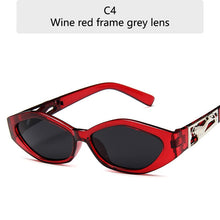 Load image into Gallery viewer, 2023 Original Brand Designer Sunglasses Ladies Small Frame Sun Glasses Personality Leopard Cat Eye Eyewear UV400