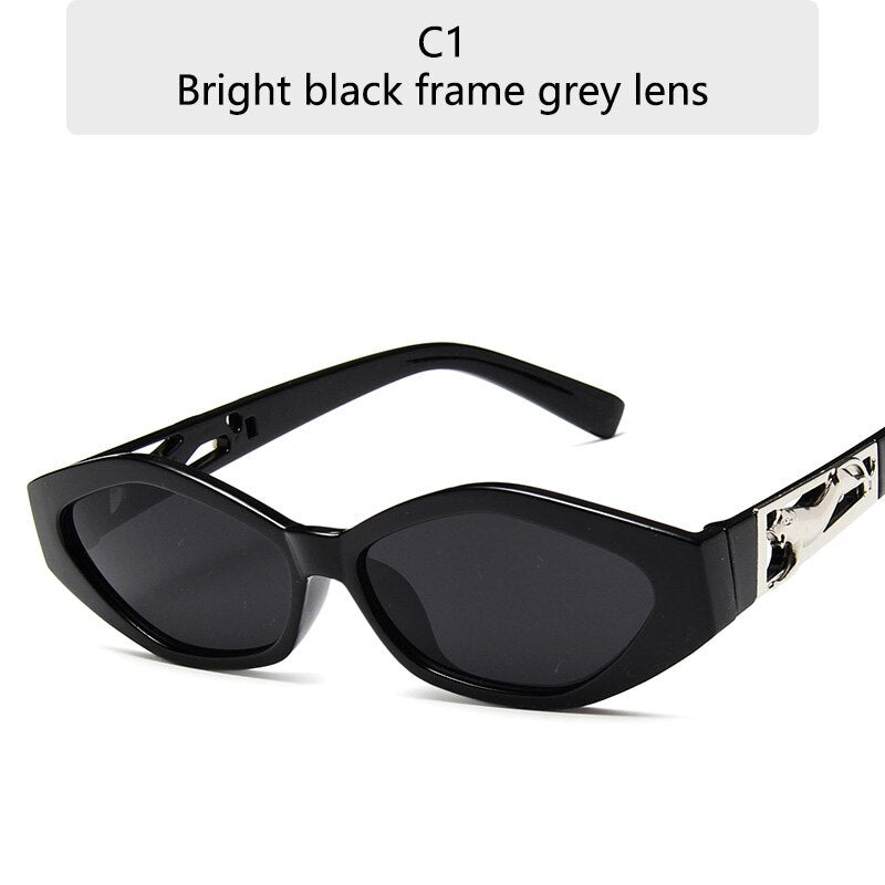 2023 Original Brand Designer Sunglasses Ladies Small Frame Sun Glasses Personality Leopard Cat Eye Eyewear UV400