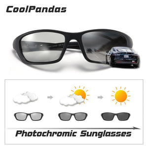2023 Outdoor Sport Driving Photochromic Sunglasses Men Polarized Glasses Day Night Vision Chamelon Goggle UV400 zonnebril heren