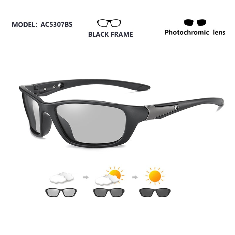 2023 Outdoor Sport Driving Photochromic Sunglasses Men Polarized Glasses Day Night Vision Chamelon Goggle UV400 zonnebril heren