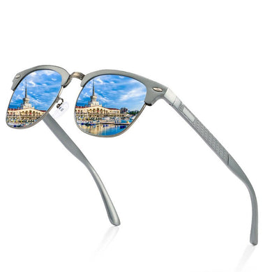 2023 occhiali da sole polarizzati ovali da uomo designer di marca occhiali vintage in alluminio magnesio lenti antiabrasione unisex occhiali UV400