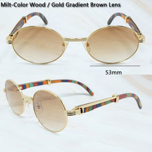 Carica l'immagine nel visualizzatore di Gallery, 2022 Oval Sunglasses Men Women Designer Carter Sun Glasses Wood Buffs Sunglass Buffalo Horn Shades Eyewear Gafas De Sol Hombre