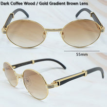Carica l'immagine nel visualizzatore di Gallery, 2022 Oval Sunglasses Men Women Designer Carter Sun Glasses Wood Buffs Sunglass Buffalo Horn Shades Eyewear Gafas De Sol Hombre