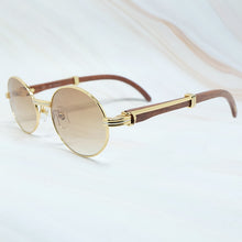 Carica l'immagine nel visualizzatore di Gallery, 2022 Oval Sunglasses Men Women Designer Carter Sun Glasses Wood Buffs Sunglass Buffalo Horn Shades Eyewear Gafas De Sol Hombre