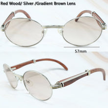 Carica l'immagine nel visualizzatore di Gallery, 2022 Oval Sunglasses Men Women Designer Carter Sun Glasses Wood Buffs Sunglass Buffalo Horn Shades Eyewear Gafas De Sol Hombre