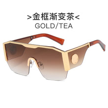 Load image into Gallery viewer, 2023 Oversized Goggle Sunglasses for Women Semi-Rimless Gradient Siamese Lens Sun Glasses Outdoor Driving Windproof Glasses UV