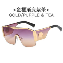 Load image into Gallery viewer, 2023 Oversized Goggle Sunglasses for Women Semi-Rimless Gradient Siamese Lens Sun Glasses Outdoor Driving Windproof Glasses UV