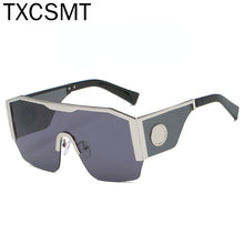 Load image into Gallery viewer, 2023 Oversized Goggle Sunglasses for Women Semi-Rimless Gradient Siamese Lens Sun Glasses Outdoor Driving Windproof Glasses UV