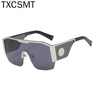 2023 Oversized Goggle Sunglasses for Women Semi-Rimless Gradient Siamese Lens Sun Glasses Outdoor Driving Windproof Glasses UV