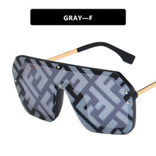Load image into Gallery viewer, 2022 Oversized Square FF Sunglasses Women's Men Luxury Brand Fashion Flat Top One Piece Sun Glasses Men Gafas Shade Mirror UV400