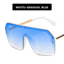 Load image into Gallery viewer, 2022 Oversized Square FF Sunglasses Women's Men Luxury Brand Fashion Flat Top One Piece Sun Glasses Men Gafas Shade Mirror UV400