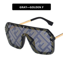 Load image into Gallery viewer, 2022 Oversized Square FF Sunglasses Women's Men Luxury Brand Fashion Flat Top One Piece Sun Glasses Men Gafas Shade Mirror UV400