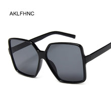 Load image into Gallery viewer, 2023 Oversized Square Sunglasses Women  Brand Flat Top Brown Black Clear Lens One Piece Female Shade Mirror UV400