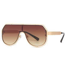 Load image into Gallery viewer, 2023 Oversized Sunglasses Men  Brand Design Vintage One Piece Sun Glasses Women Pilot Metal Frame Unisex Eyeware UV400