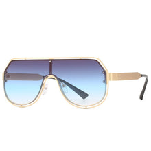 Load image into Gallery viewer, 2023 Oversized Sunglasses Men  Brand Design Vintage One Piece Sun Glasses Women Pilot Metal Frame Unisex Eyeware UV400