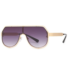 Load image into Gallery viewer, 2023 Oversized Sunglasses Men  Brand Design Vintage One Piece Sun Glasses Women Pilot Metal Frame Unisex Eyeware UV400