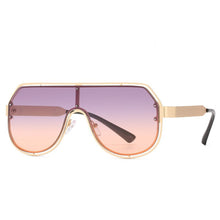 Load image into Gallery viewer, 2023 Oversized Sunglasses Men  Brand Design Vintage One Piece Sun Glasses Women Pilot Metal Frame Unisex Eyeware UV400