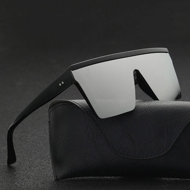 2023 Oversized Sunglasses Women Big Frame Square Flat Top Rivet Gradient Lens Sun Glasses Female Men Vintage Mirror Shades UV400