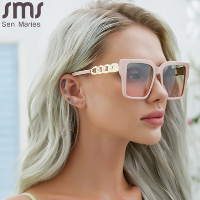 2023 Oversized Sunglasses Women Big Frame Square Gradient Lens Sun Glasses Female Men Vintage Eyeglasses Shades  Brand